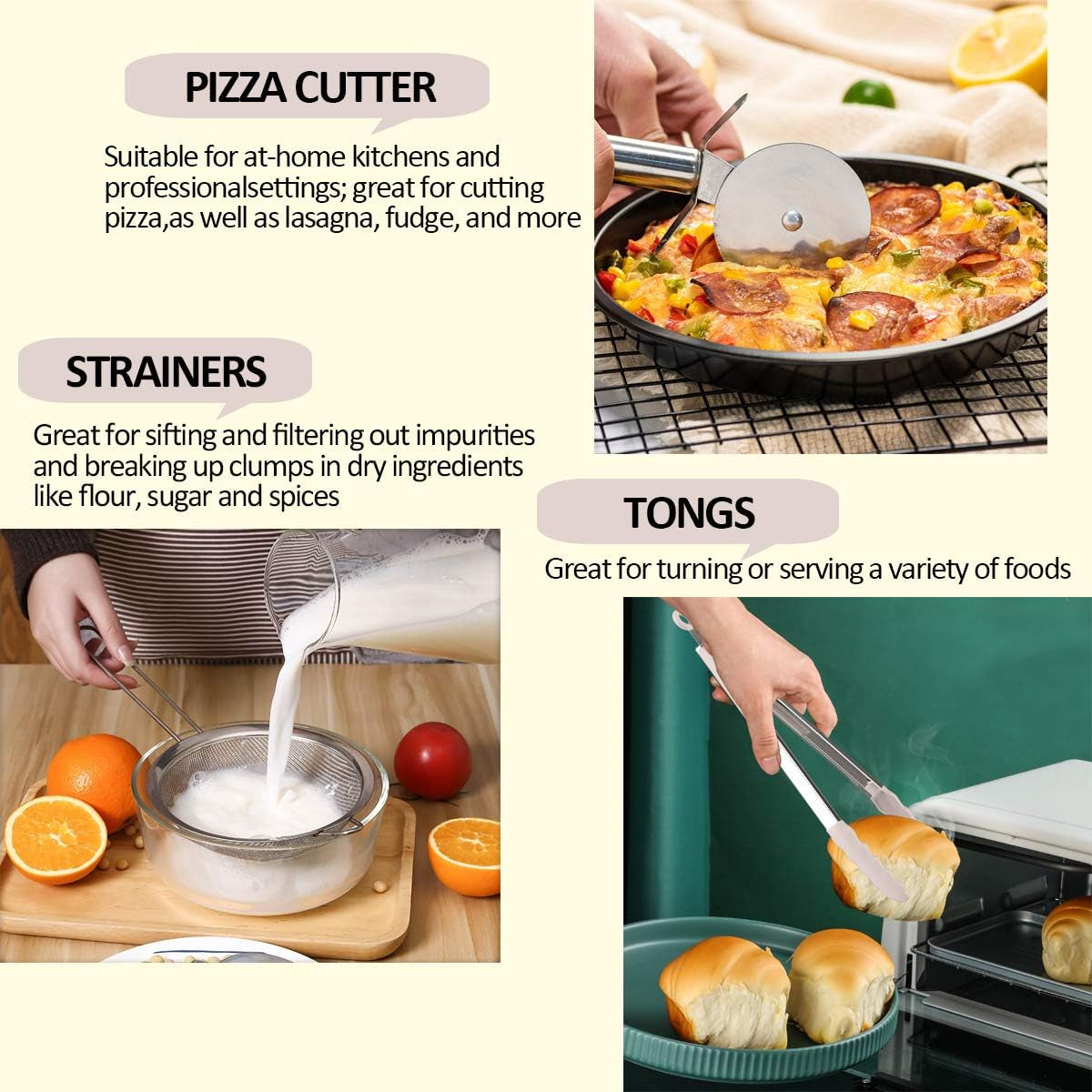 Silicone Cooking Utensils Kitchen Utensil Set,