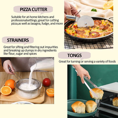 Silicone Cooking Utensils Kitchen Utensil Set,