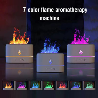 Portable Cool Mist Usb Led Change Color 7 Colors Fire Flame Room Humidifier Aroma Essential Oil Diffuser H2O Air Humidifier