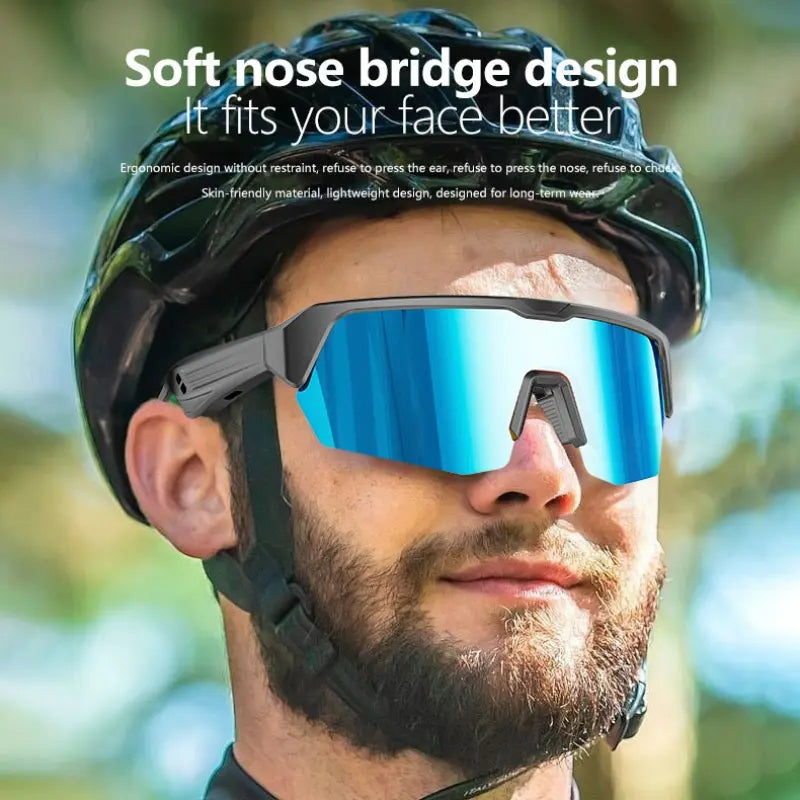 New Yj-006 Bluetooth-Compatible Chip, Quick Charging, Long Battery Life, Suitable for Men & Women, Sports Smart Glasses, Cycling Hiking Fishing Travel Accessories