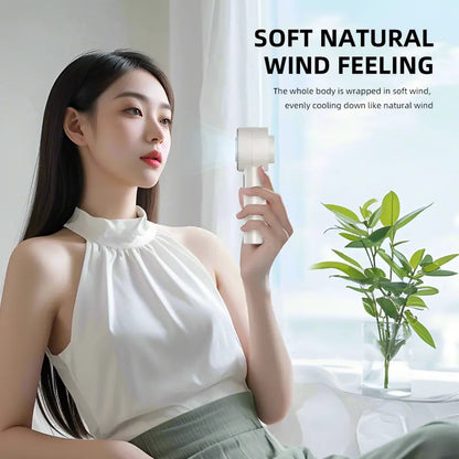 Portable Handheld Turbo Fan (With Cooling Function) — Usb-Rechargeable Battery | Powerful Performance & Whisper-Quiet Operation (Up to 20,000 RPM) | the Ultimate Summer Essential for Travel, Outdoor Activities, and Office Environments