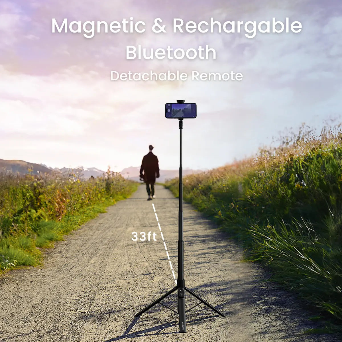 Kraftgeek Justtap Tap-To-Open Phone Tripod with Remote - Smartphone Vlogging Kit for Enhanced Video Capture