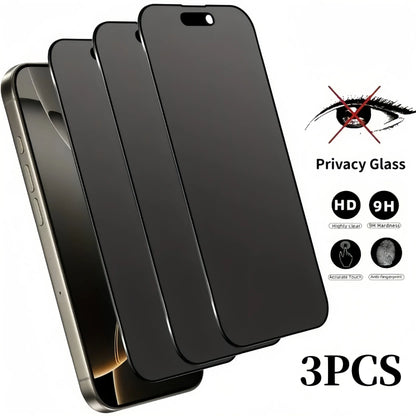 3-5 PCS Privacy Screen Protector for Iphone 14 Pro Max 17 Air 16 15 13 Pro Max plus 16E Full Coverage anti Spy Tempered Glass Film 9H Hardness No Bubbles Case Friendly