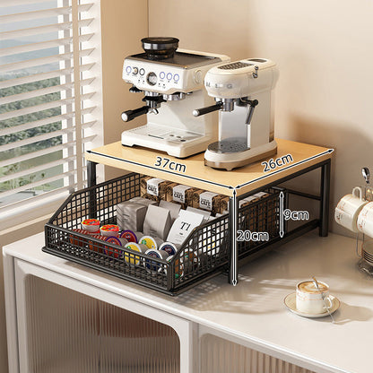 Modern Kitchen Microwave Shelf & Countertop Organizer