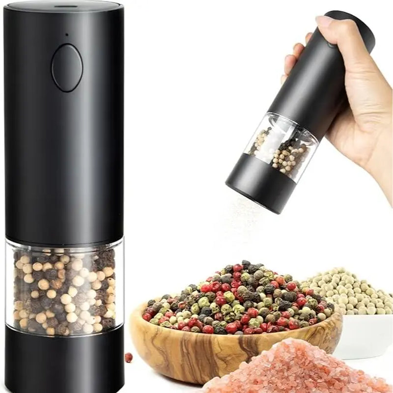 Electric Pepper Mill, Adjustable Coarseness, Salt and Pepper One-Handed Grinder, USB Rechargeable, Easy to Clean – Grinder Only (Salt & Pepper Not Included), Suitable for Kitchen, Dining, BBQ, Camping