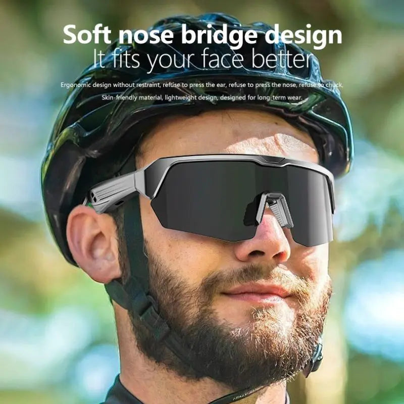 New Yj-006 Bluetooth-Compatible Chip, Quick Charging, Long Battery Life, Suitable for Men & Women, Sports Smart Glasses, Cycling Hiking Fishing Travel Accessories