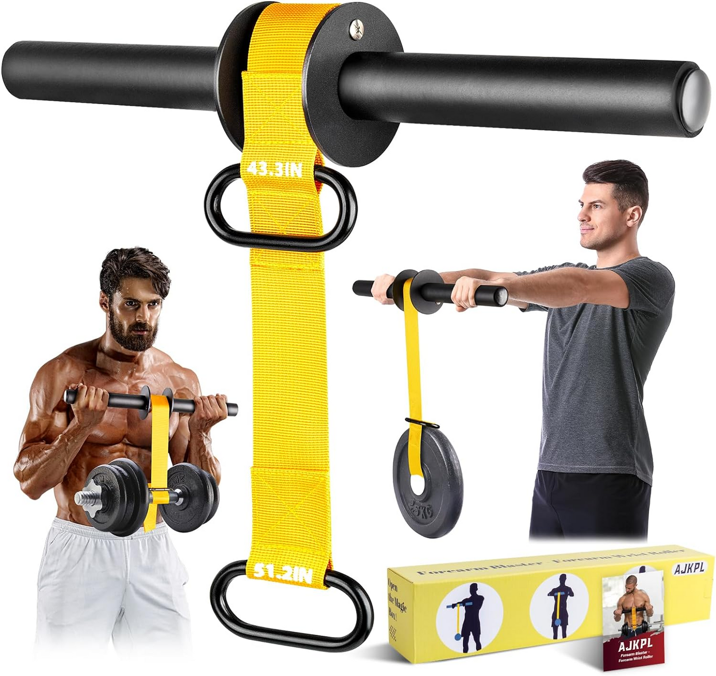 Unleash Your Strength with the Ultimate Forearm Strengthener and Wrist Roller - Adjustable, Durable, and Perfect for All Fitness Levels!