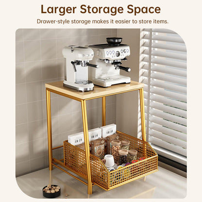 Modern Kitchen Microwave Shelf & Countertop Organizer