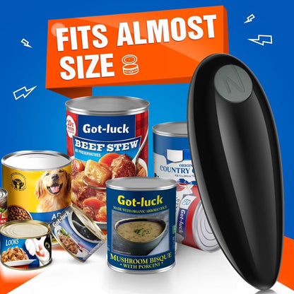Electric Can Opener, One Touch Automatic Can Openers, Fit Different Can Sizes and Shape with No Sharp Edges, Best Kitchen Gadgets for Seniors, Arthritis, and Chef