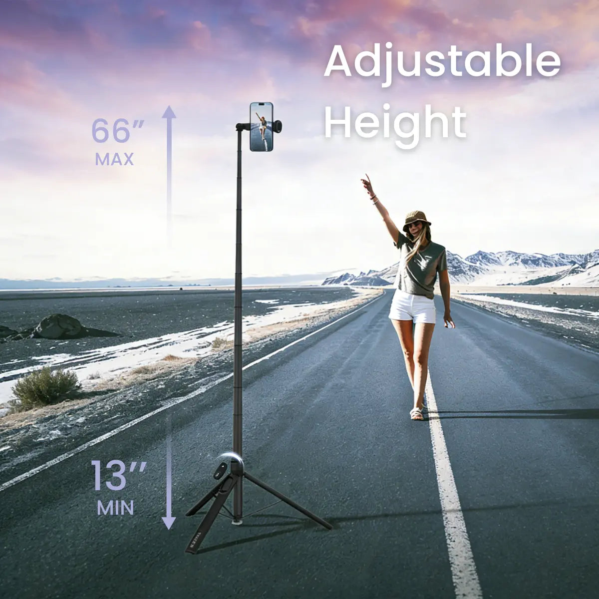 Kraftgeek Justtap Tap-To-Open Phone Tripod with Remote - Smartphone Vlogging Kit for Enhanced Video Capture
