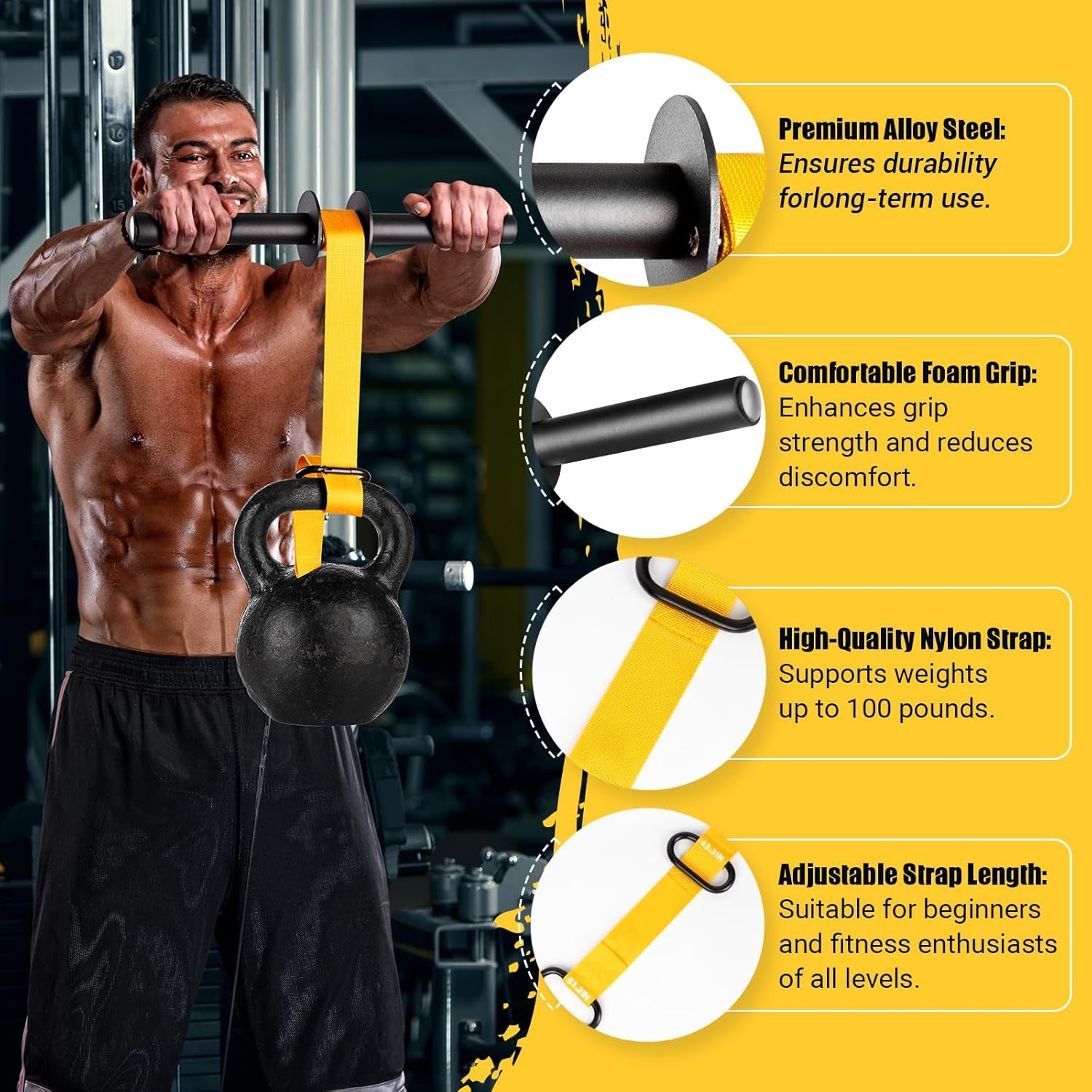 Unleash Your Strength with the Ultimate Forearm Strengthener and Wrist Roller - Adjustable, Durable, and Perfect for All Fitness Levels!