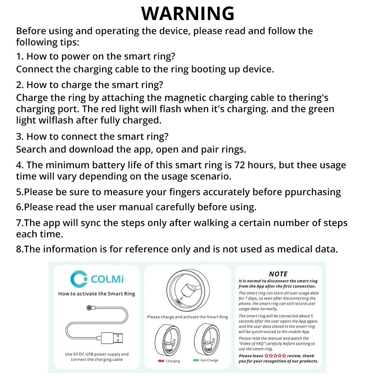 Colmi Smart Ring, 1 Count Fitness Ring with Sleep, Heart Rate and Blood Oxygen Tracker, Waterproof Fashionable Smart Ring, Wearable Heart Beat Monitor, Gift for Men and Women, Wearable Devices, Electronic Gadgets