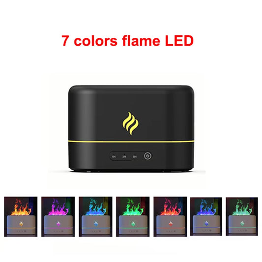 Portable Cool Mist Usb Led Change Color 7 Colors Fire Flame Room Humidifier Aroma Essential Oil Diffuser H2O Air Humidifier