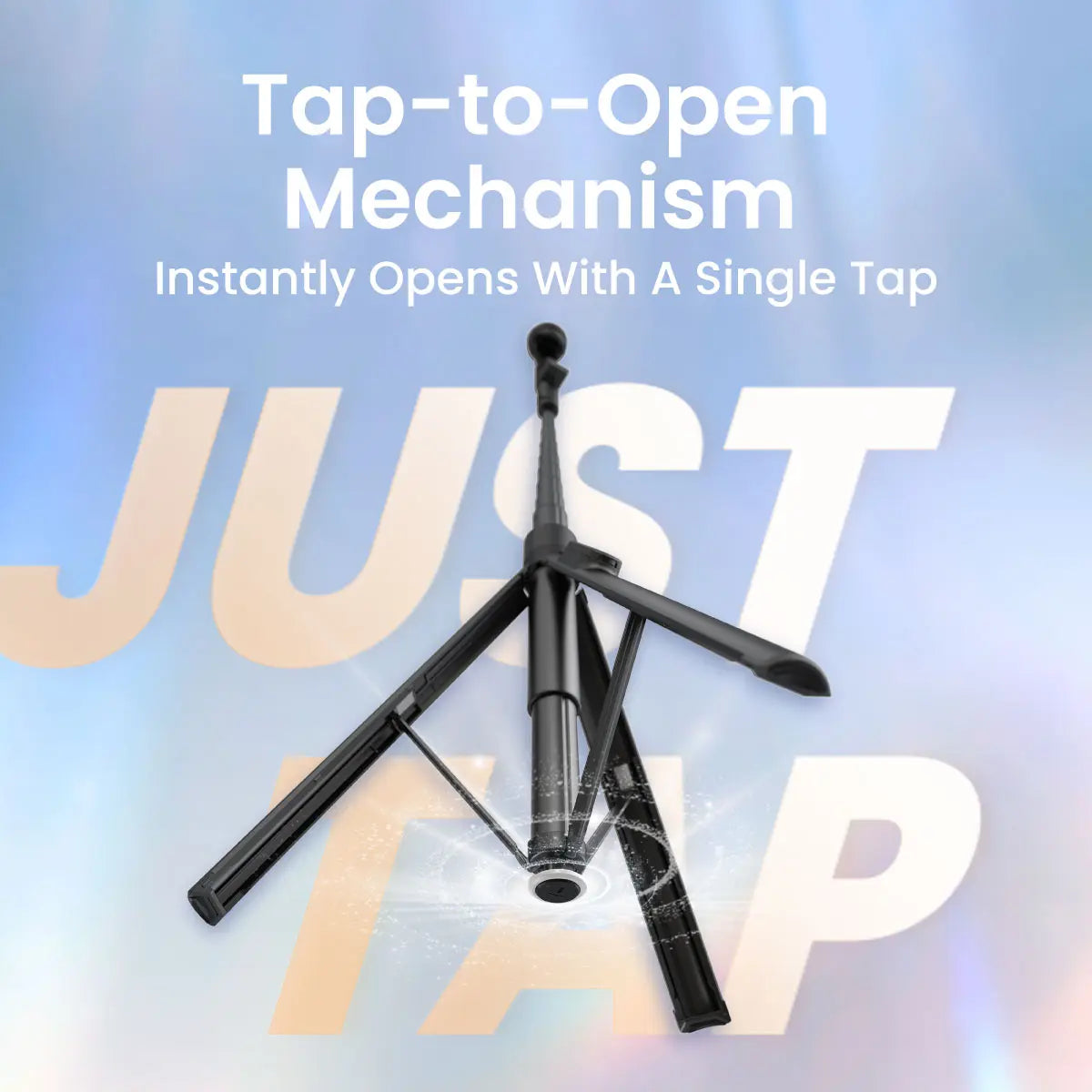 Kraftgeek Justtap Tap-To-Open Phone Tripod with Remote - Smartphone Vlogging Kit for Enhanced Video Capture