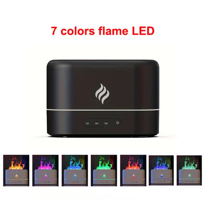 Portable Cool Mist Usb Led Change Color 7 Colors Fire Flame Room Humidifier Aroma Essential Oil Diffuser H2O Air Humidifier