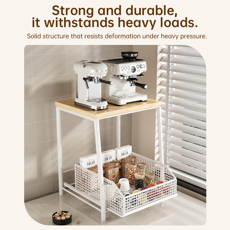 Modern Kitchen Microwave Shelf & Countertop Organizer