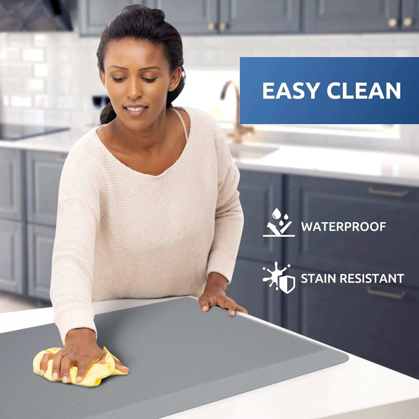 Transform Your Kitchen Experience with Flngr Anti-Fatigue Waterproof Comfort Mats - Non-Slip Support for All-Day Comfort