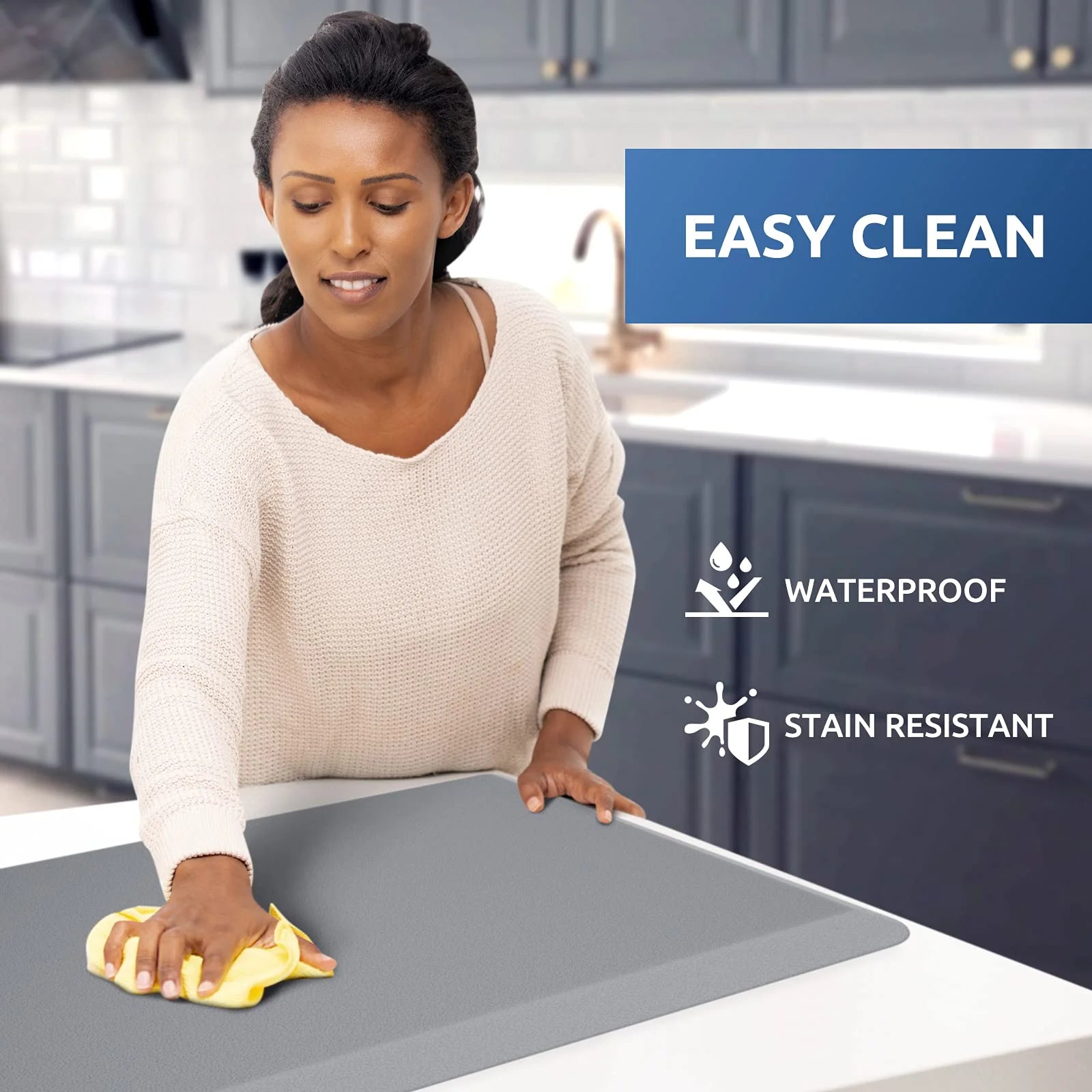 Transform Your Kitchen Experience with Flngr Anti-Fatigue Waterproof Comfort Mats - Non-Slip Support for All-Day Comfort