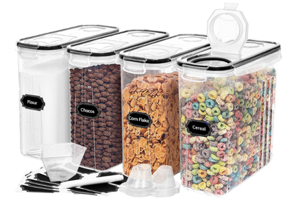 Airtight Cereal Storage Containers (Set of 4)