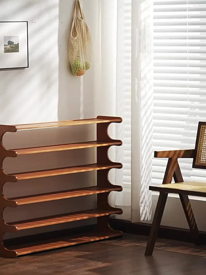 Bamboo Shoe Rack Organizer