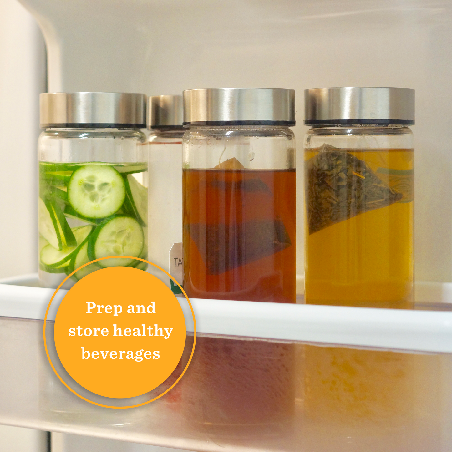 Wide Mouth Glass Bottles Set (16 oz)