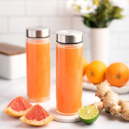 Wide Mouth Glass Bottles Set (16 oz)
