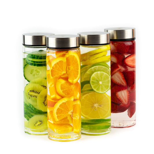 Wide Mouth Glass Bottles Set (16 oz)