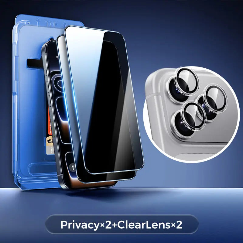 MAGIC JOHN 2-Pack Screen Protector for Iphone, Samsung, and Google–Crystal Clear, Scratch-Resistant, Ultra-Smooth Touch, Privacy Protection, Circular Polarized Eye Protection, Easy Installation