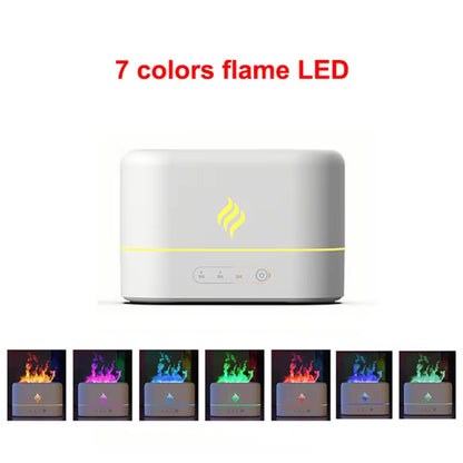 Portable Cool Mist Usb Led Change Color 7 Colors Fire Flame Room Humidifier Aroma Essential Oil Diffuser H2O Air Humidifier