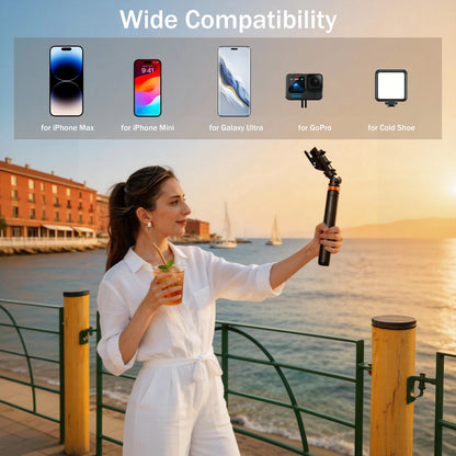 61-In Smartphone Selfie Stick with Wireless Remote, Upgraded Stable Phone Tripod Stand, Tech Accessories for Iphone 17/16/15/14/13 & Mobile Devices, Travel-Friendly Cam Videography Equipment