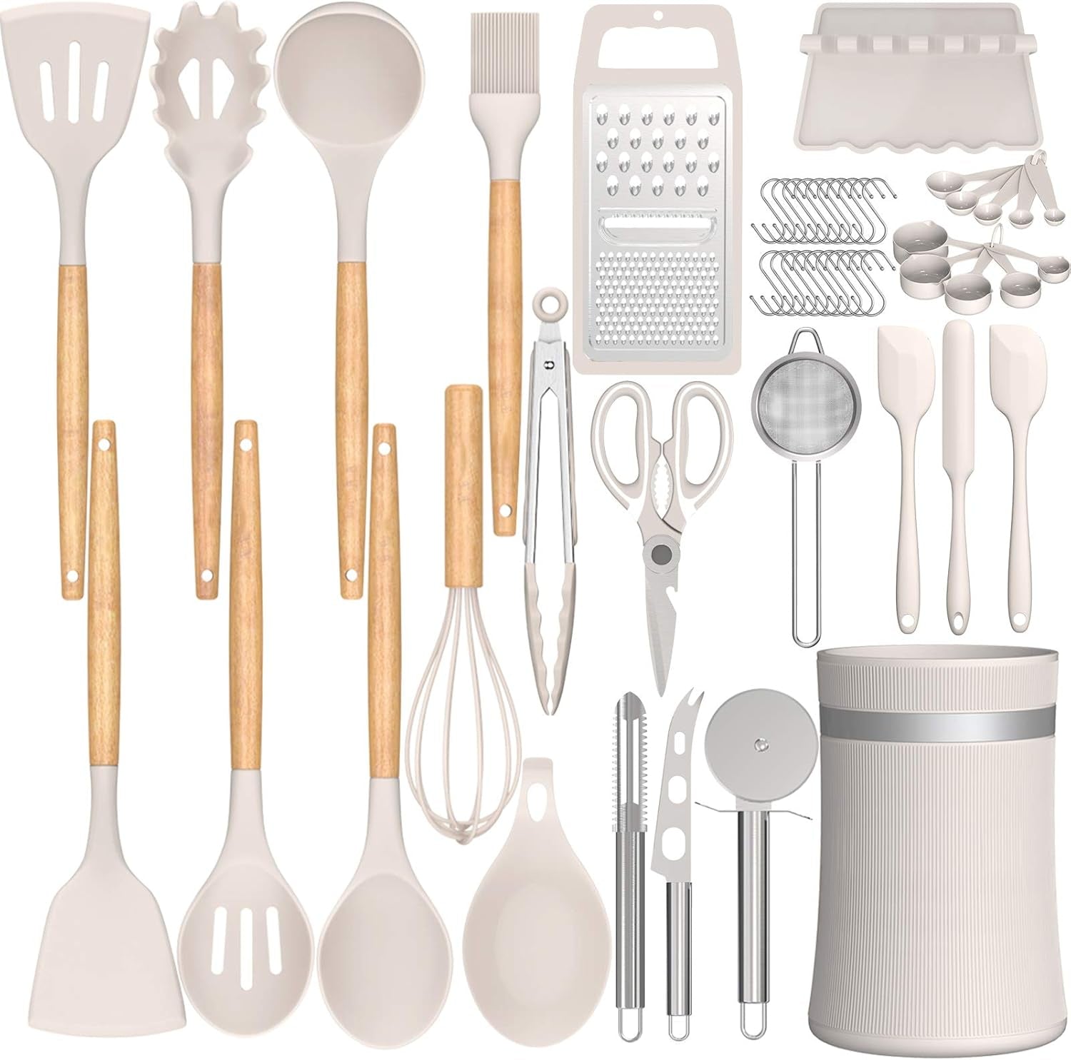Silicone Cooking Utensils Kitchen Utensil Set,