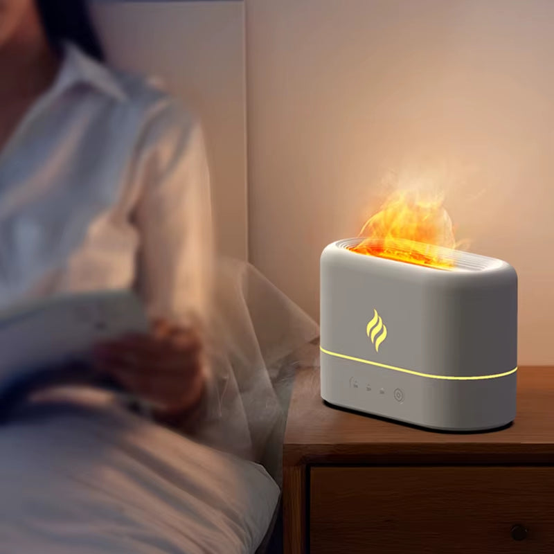 Portable Cool Mist Usb Led Change Color 7 Colors Fire Flame Room Humidifier Aroma Essential Oil Diffuser H2O Air Humidifier