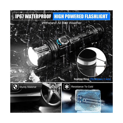 Unleash the Power of Light with Sunitact 20000 Lumen Rechargeable Flashlight - Perfect for Emergencies, Camping, and Outdoor Adventures!