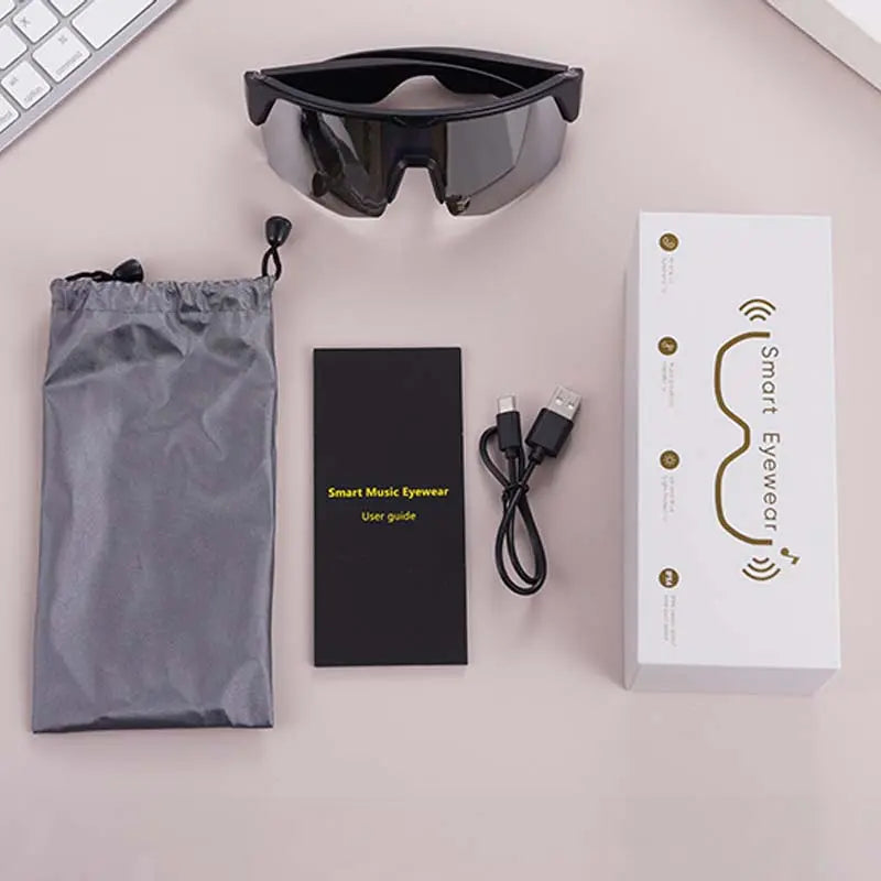 New Yj-006 Bluetooth-Compatible Chip, Quick Charging, Long Battery Life, Suitable for Men & Women, Sports Smart Glasses, Cycling Hiking Fishing Travel Accessories