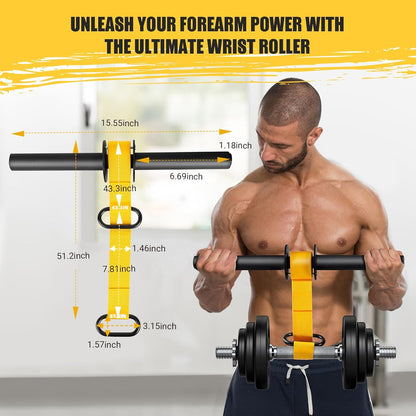 Unleash Your Strength with the Ultimate Forearm Strengthener and Wrist Roller - Adjustable, Durable, and Perfect for All Fitness Levels!