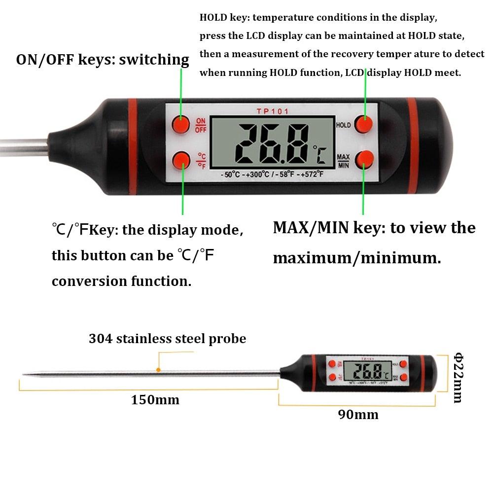 Digital Instant-Read Kitchen Thermometer