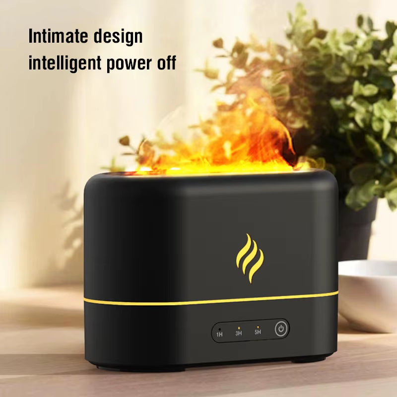 Portable Cool Mist Usb Led Change Color 7 Colors Fire Flame Room Humidifier Aroma Essential Oil Diffuser H2O Air Humidifier