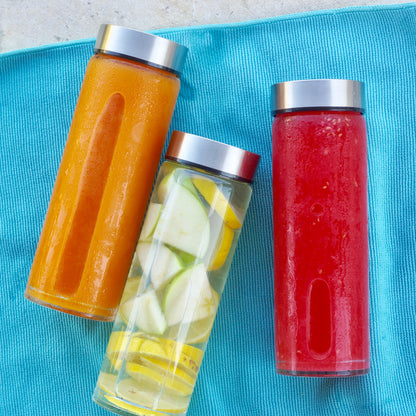 Wide Mouth Glass Bottles Set (16 oz)