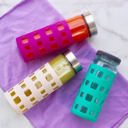 Wide Mouth Glass Bottles Set (16 oz)